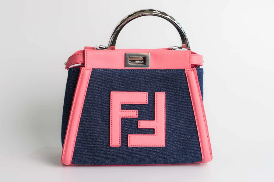 Denim and Pink Leather Fendi With Limited Edition