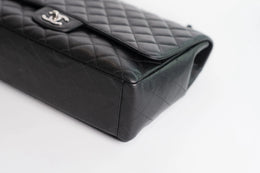Chanel Jumbo Single Flap Caviar With Silver Hardware