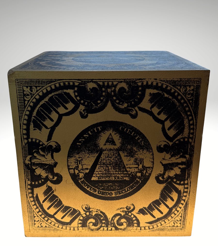 Mister E. #1 Gold $100 Bill Money Cube