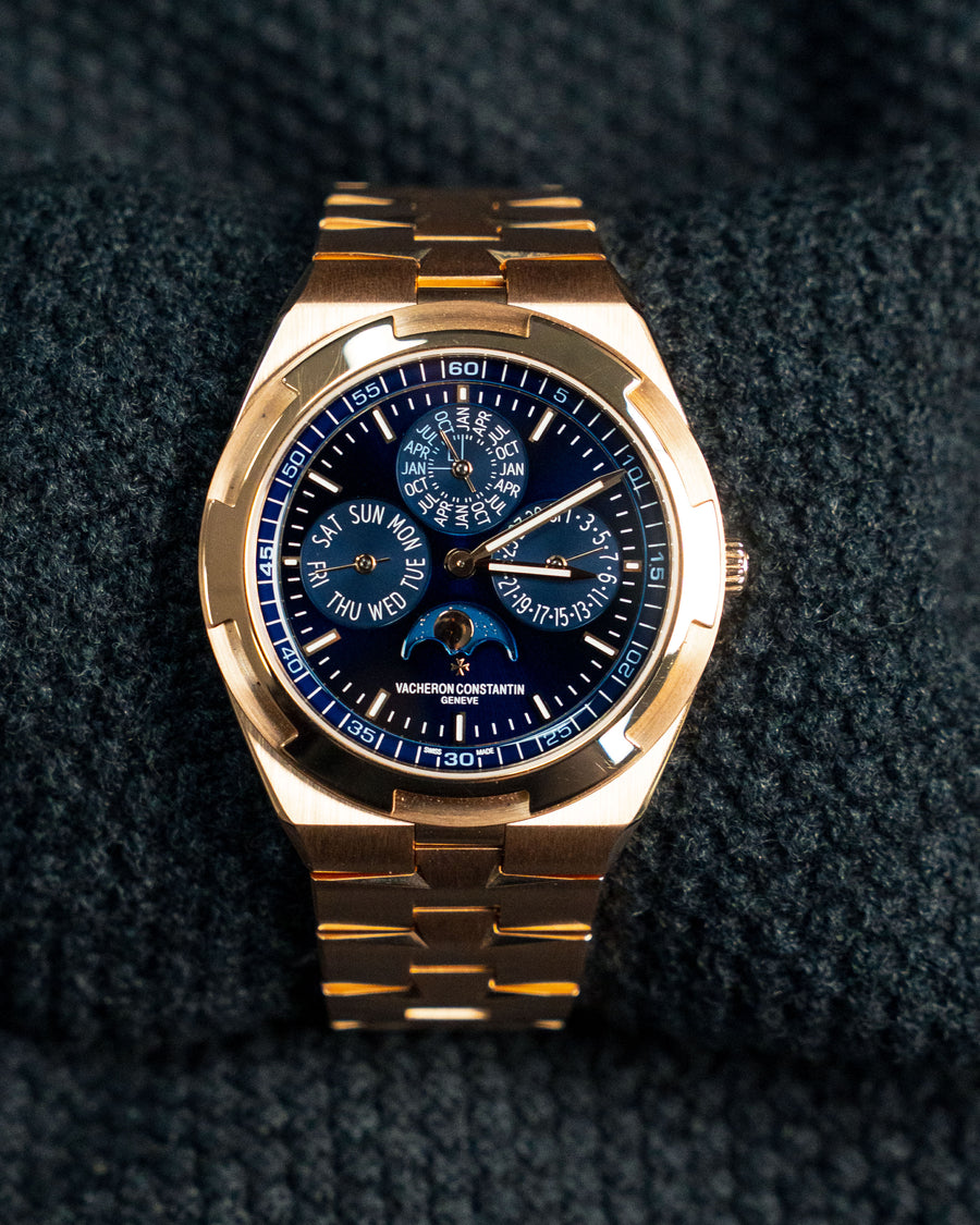 Vacheron Constantin Overseas Perpetual Calendar Rose Gold Blue Dial 4300V